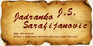 Jadranko Sarafijanović vizit kartica